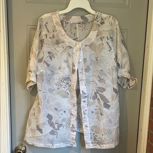 Floral Striped Women's Top